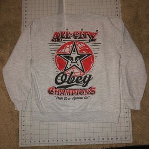 Obey. Size large. Light gray. Crewneck sweatshirt.